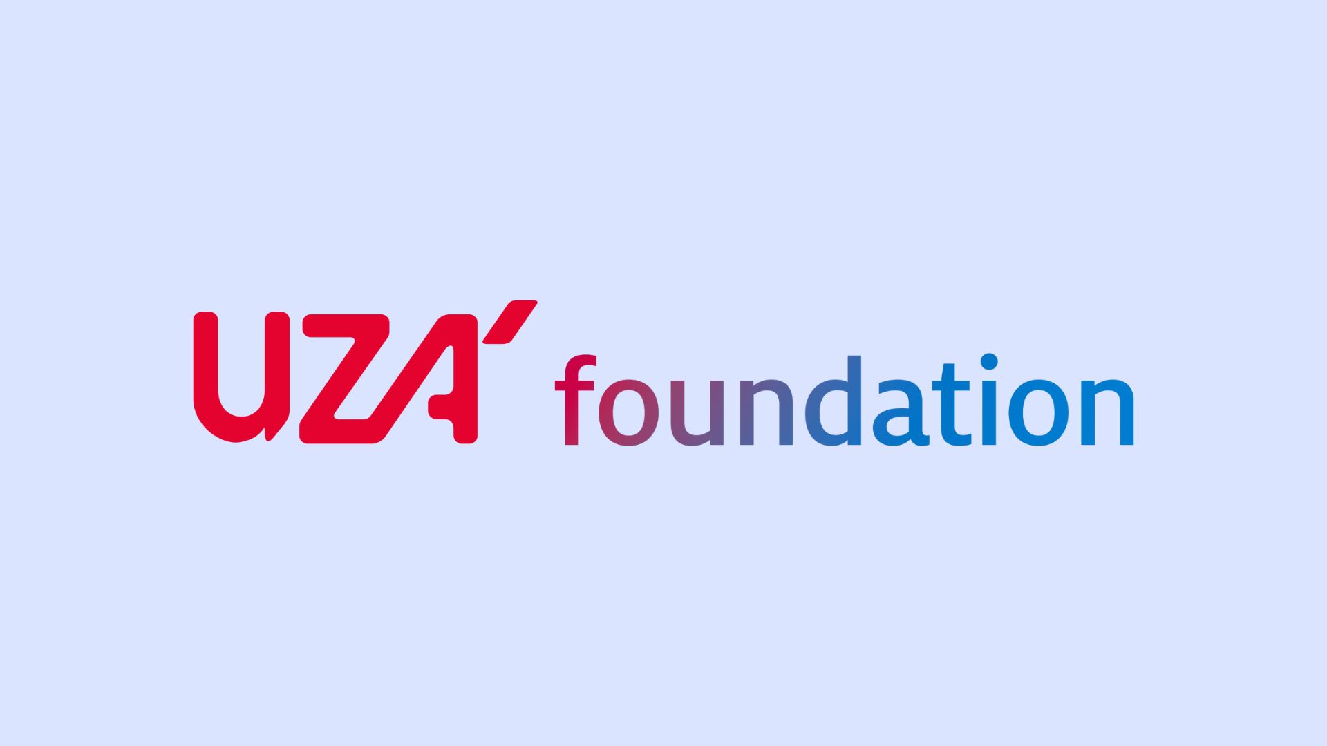 UZA foundation blauwe achtergrond